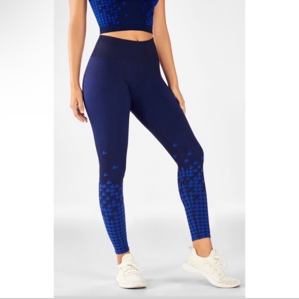 Fabletics high waisted seamless check leggings XS